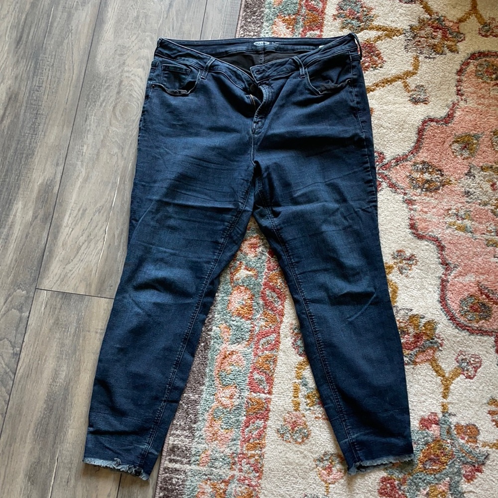 Cut off super skinny ankle rockstar old navy jeans